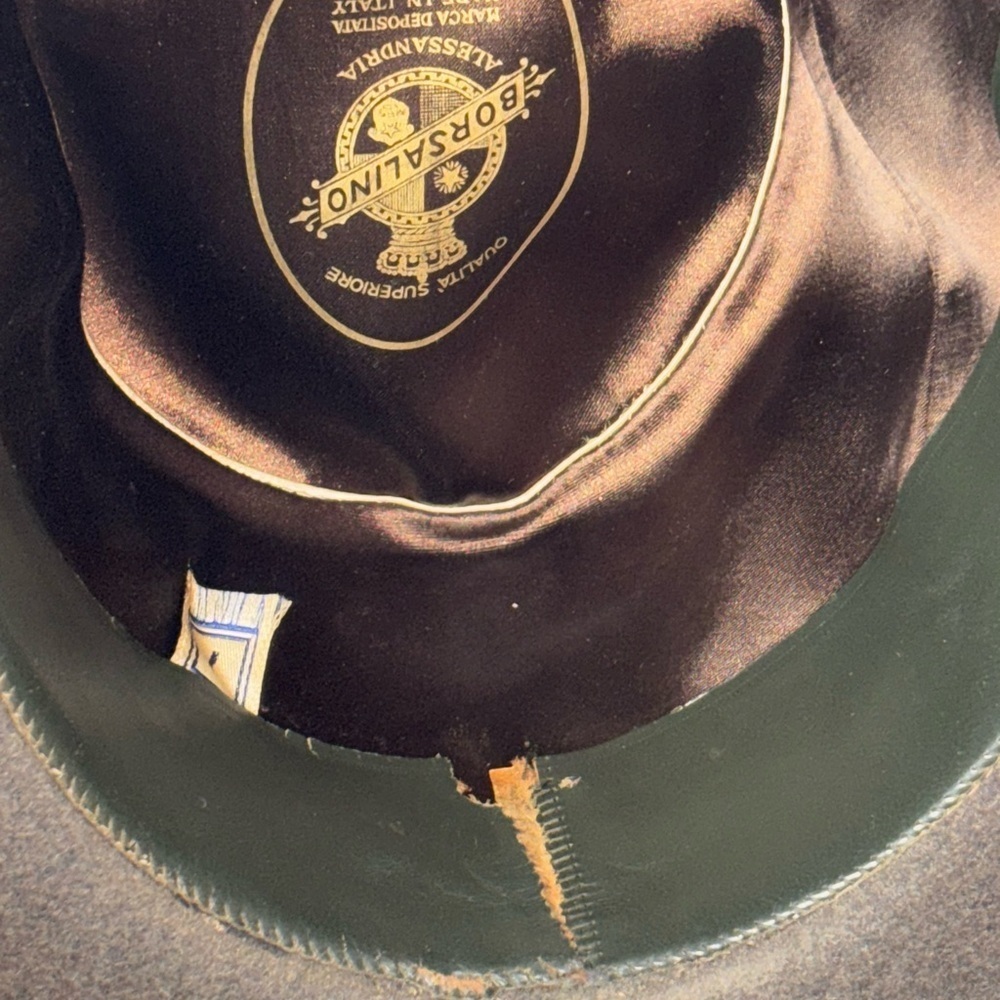 Vintage Borsalino Alessandria 1857 Italy Brown Wool Fedora Size 7 Handmade​​​ - Picture 12 of 12